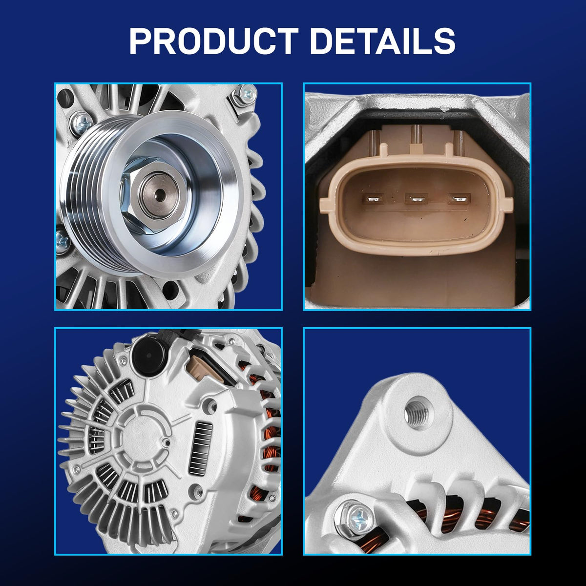 BDELI alternator next to ruler showing scale for installation planning
