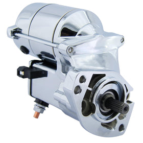 BDELI chrome starter front view showing polished housing and bolt locations for easy fit