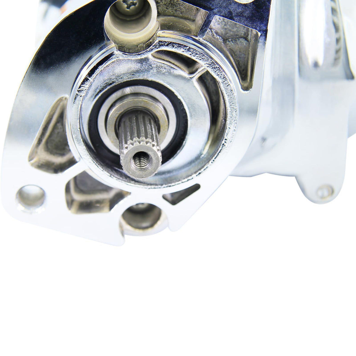 BDELI starter installed on Harley demonstrating direct-fit replacement and improved cranking