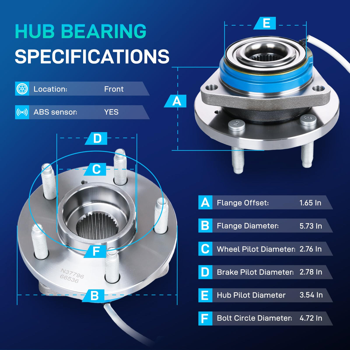 BDELI close-up of hub seal preventing dirt with reliable protection
