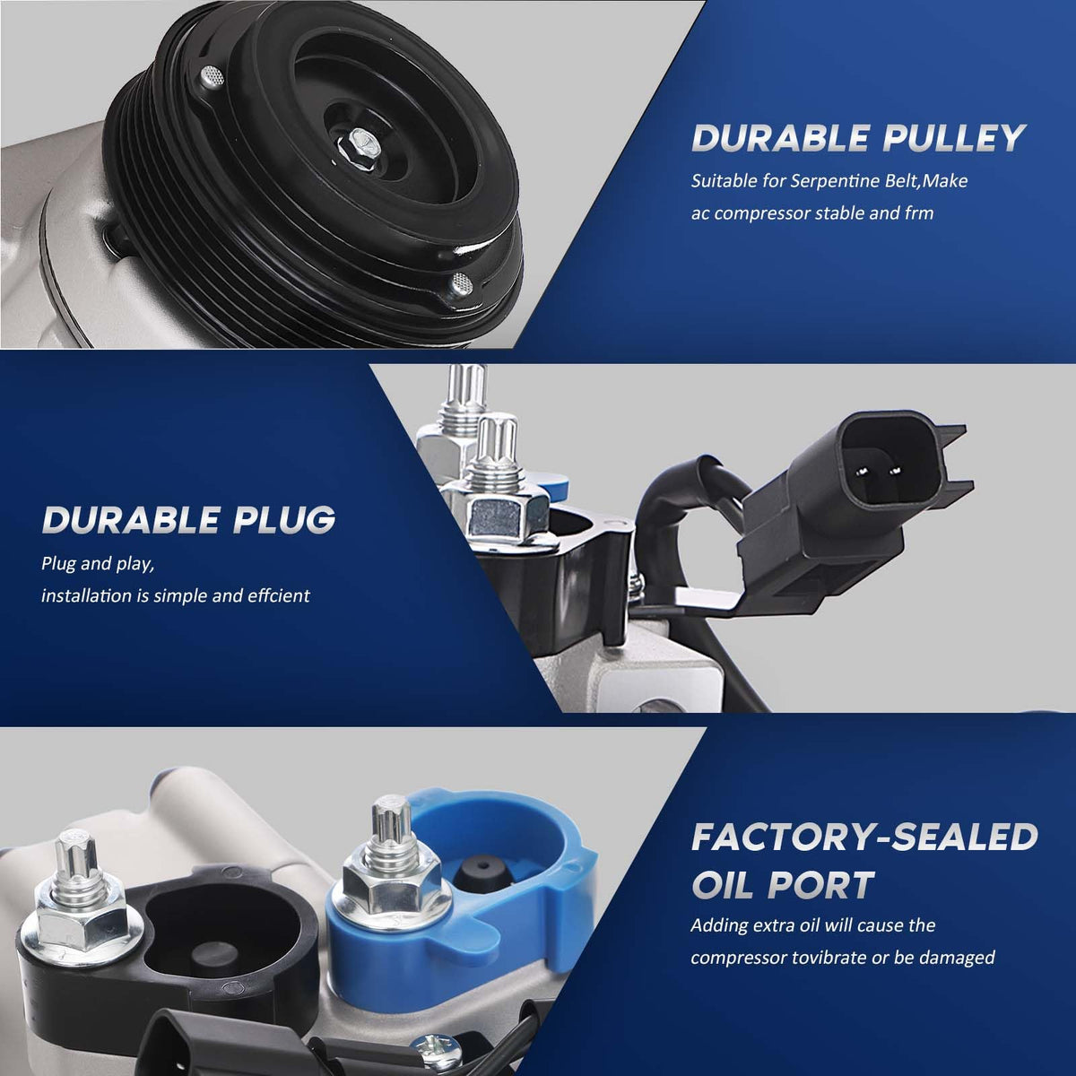BDELI compressor clutch close-up highlighting durable clutch assembly and quiet engagement