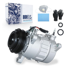 BDELI compressor front view showing mounting pattern and direct-fit benefit