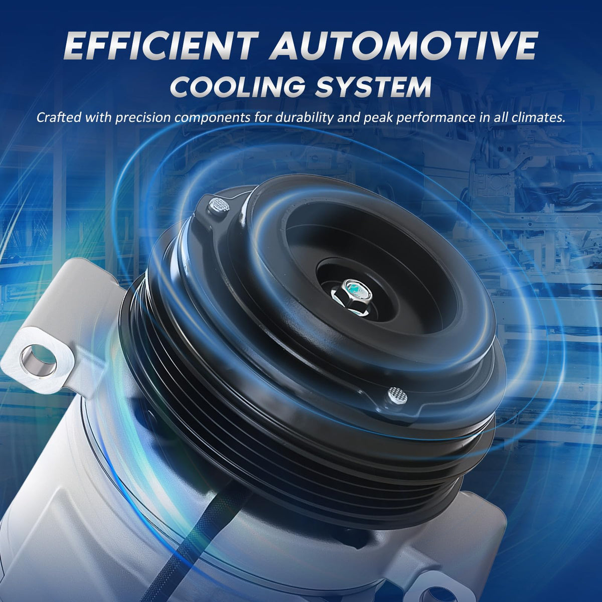 BDELI compressor mounted in engine bay demonstrating direct-fit installation benefit