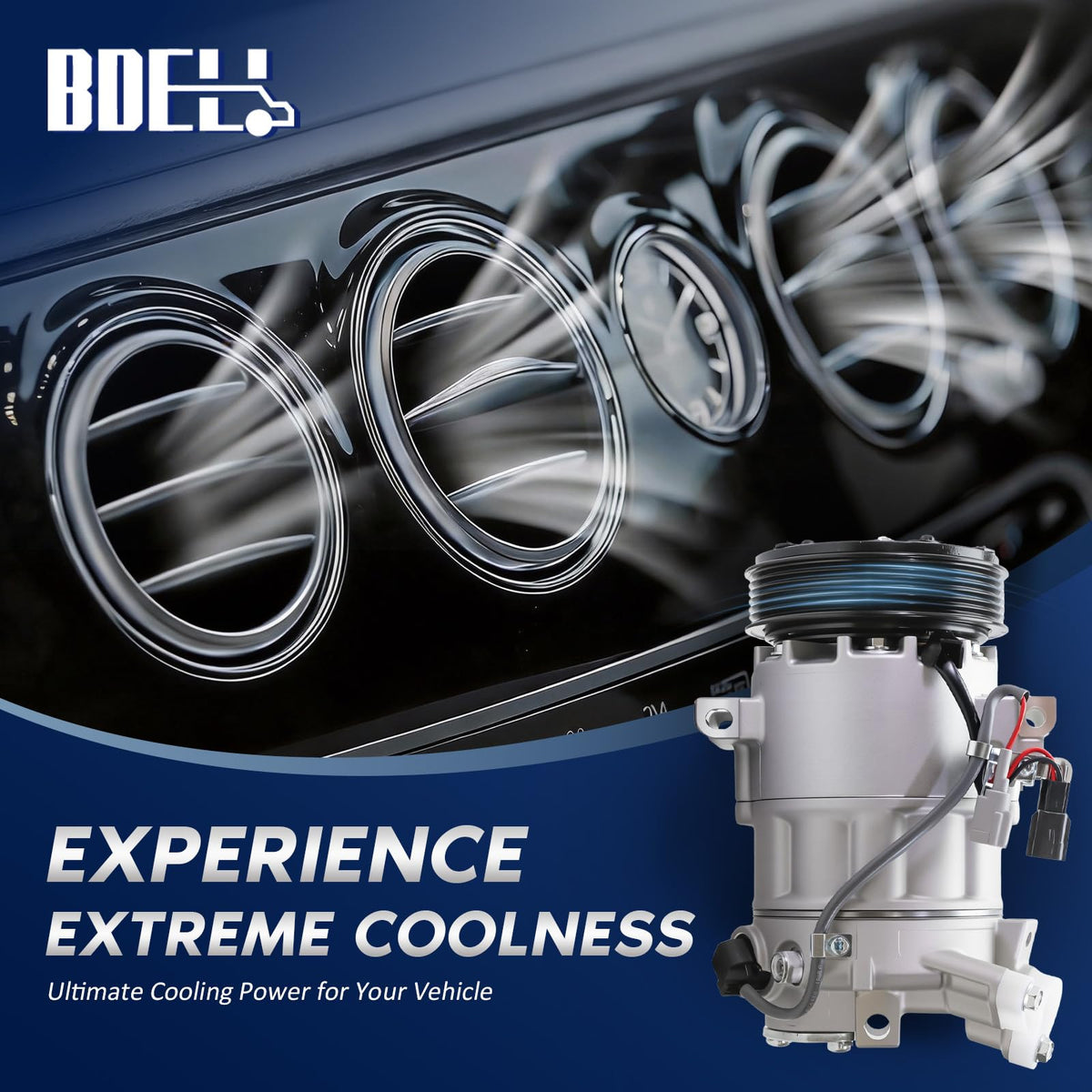 BDELI pulley detail revealing six-groove design for reliable belt drive