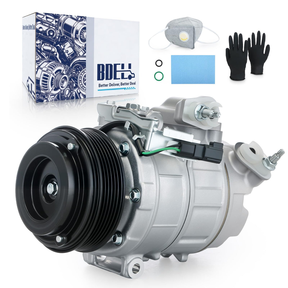 BDELI front view of compressor assembly showing fit and reliable replacement