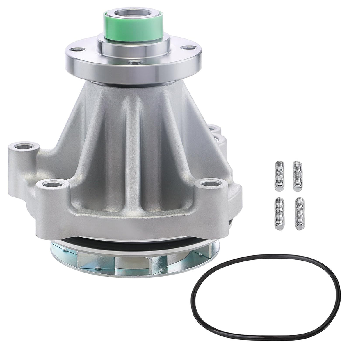 BDELI front view of water pump showing mounting points and benefit of easy fit