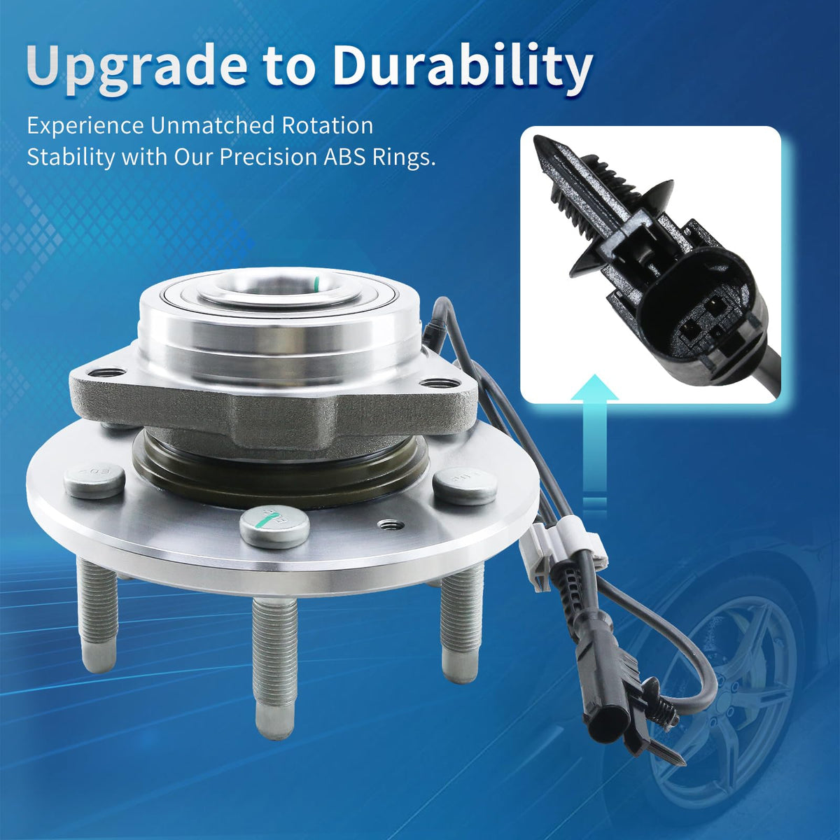 BDELI hub installed on vehicle front wheel illustrating direct-fit replacement advantage