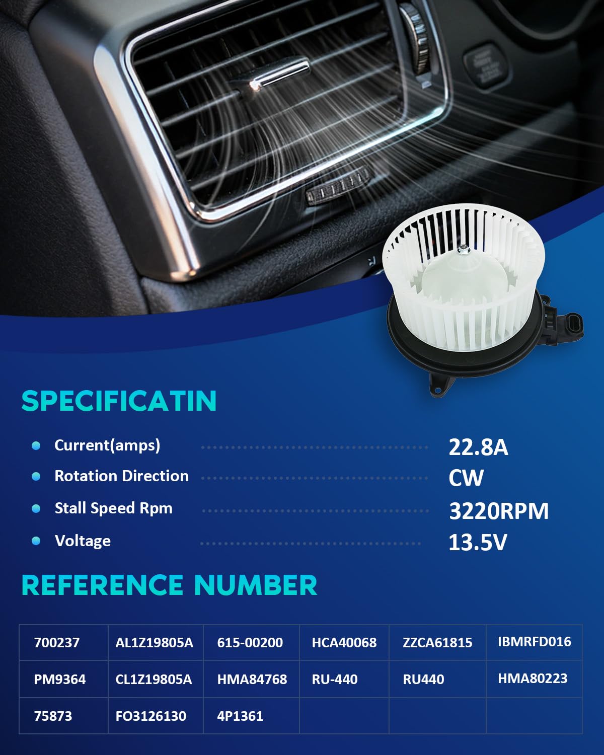 BDELI impeller detail showing balanced blades for quieter cabin operation