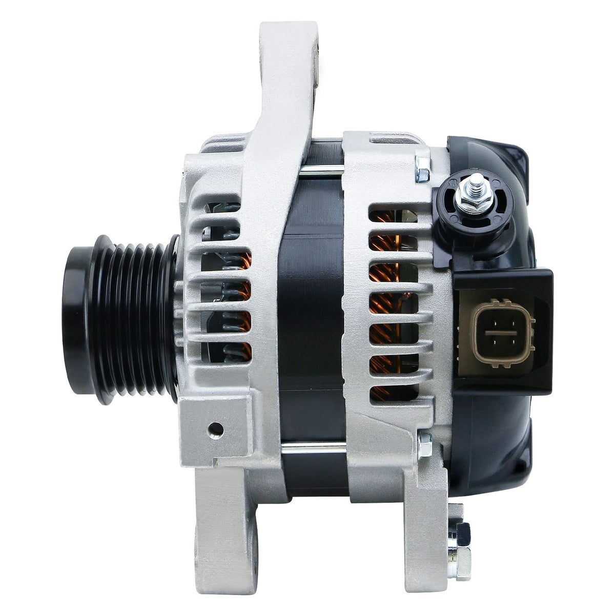 BDELI pulley and mounting close-up highlighting correct alignment benefit