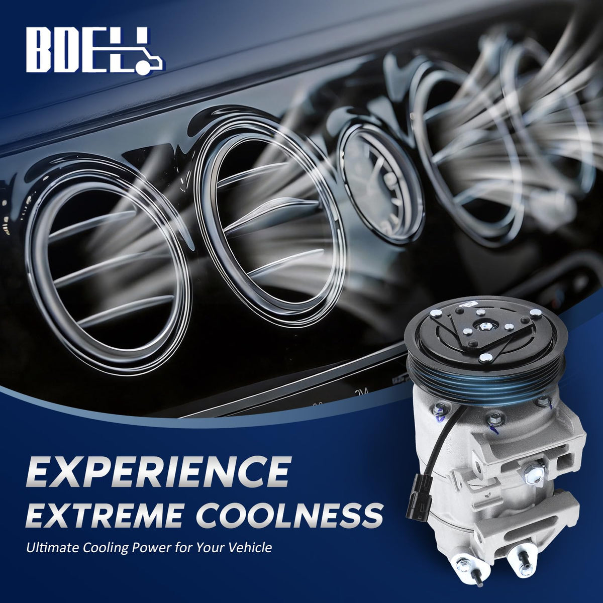BDELI pulley close-up highlighting six-groove design for belt compatibility