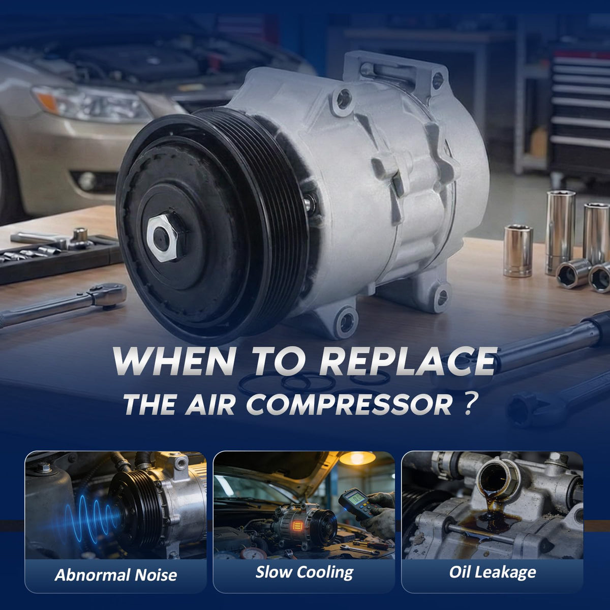 BDELI compressor next to ruler showing compact size for easy handling