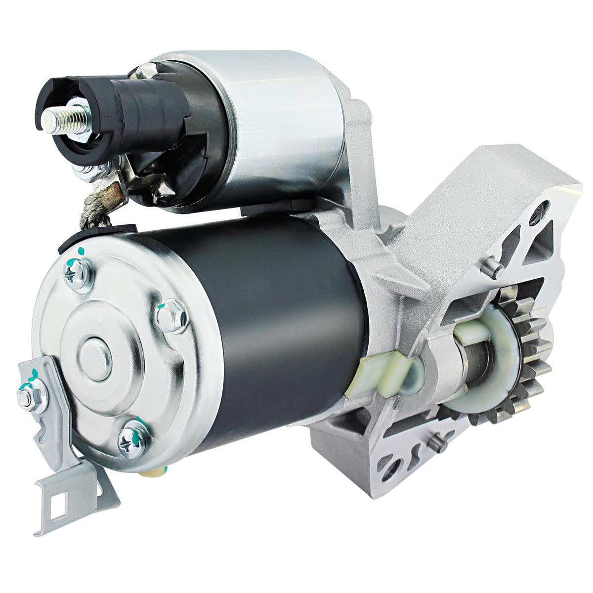BDELI starter close-up of drive gear and teeth for reliable engagement
