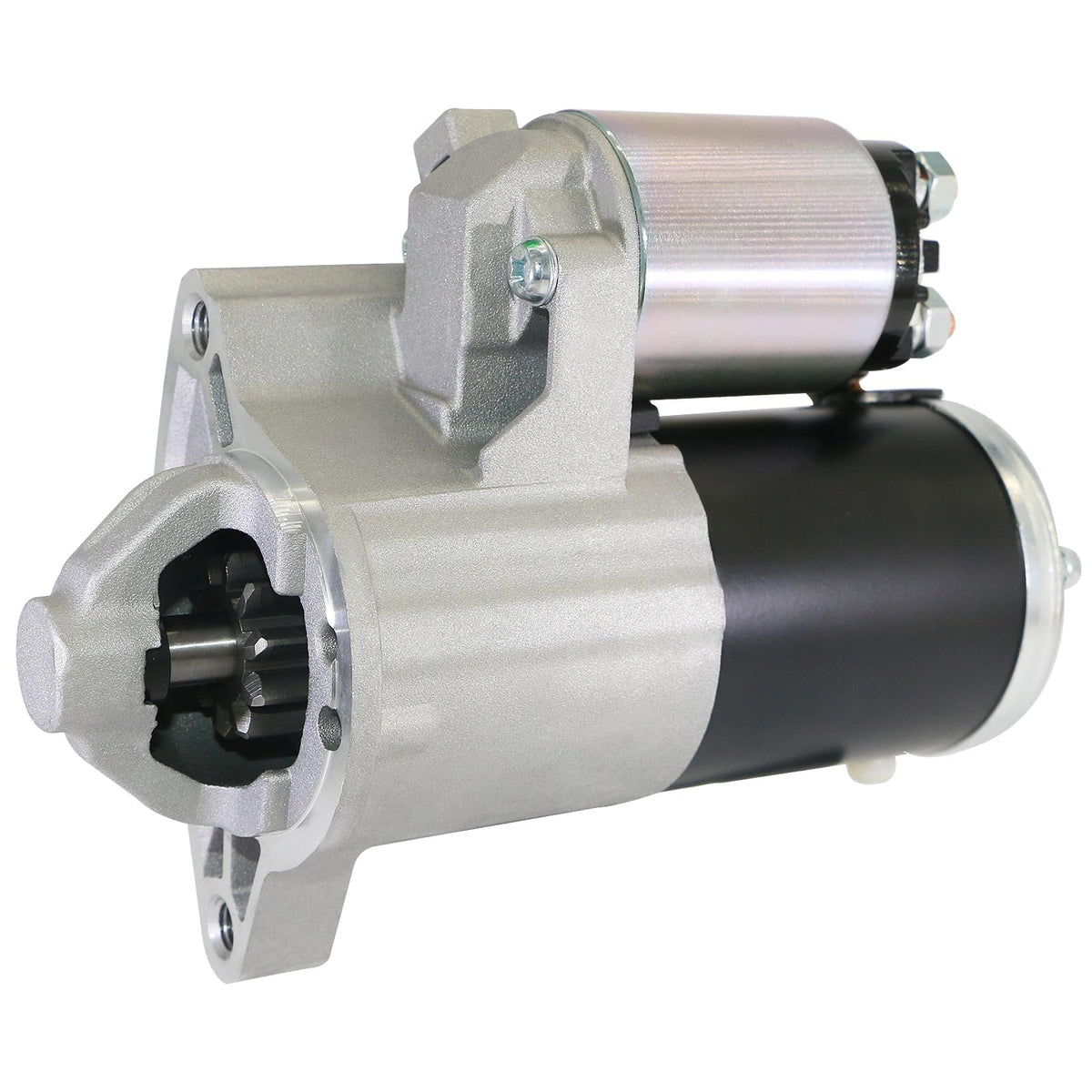 BDELI starter front view showing mounting points and reliable fit
