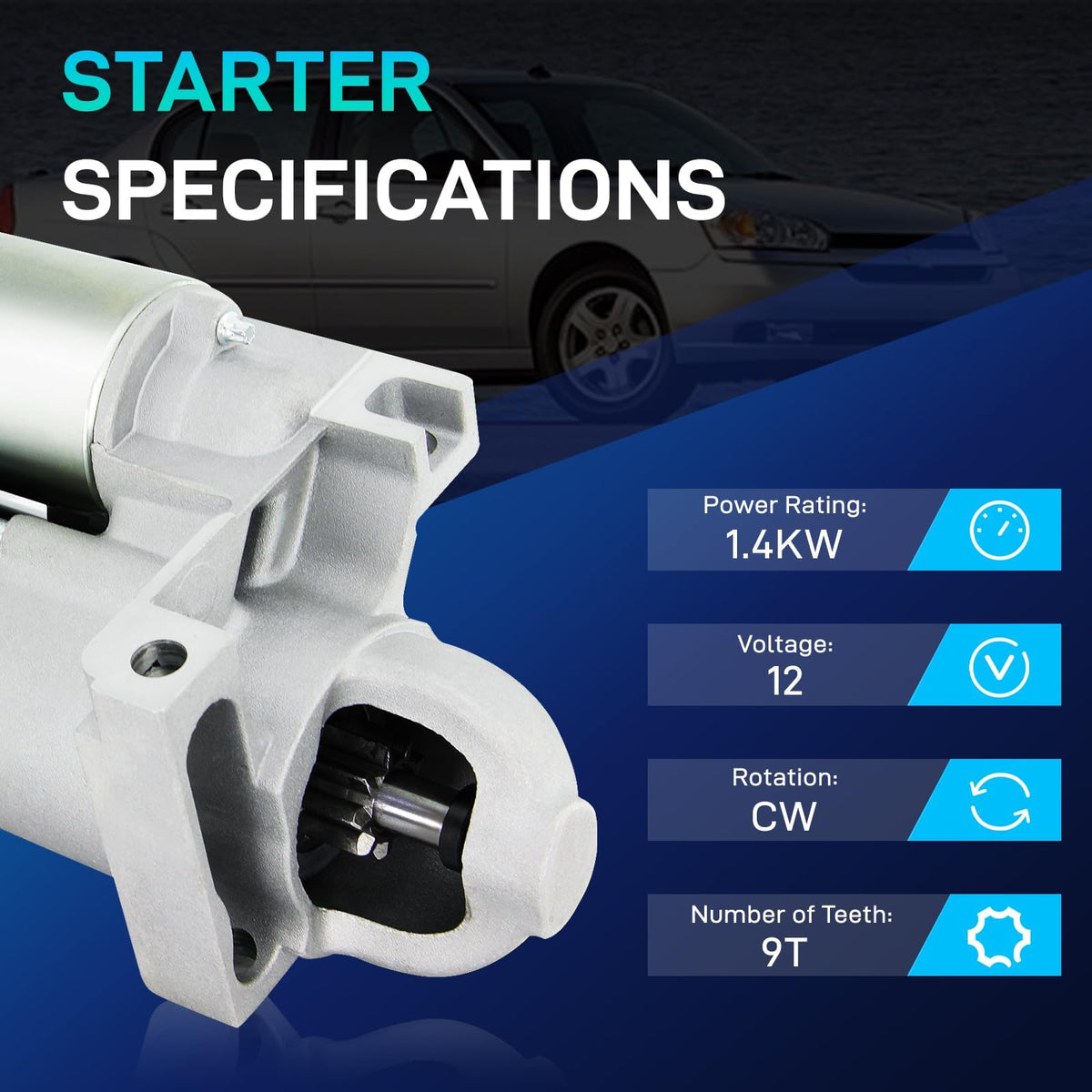 BDELI starter gear teeth closeup illustrating robust construction for reliable engagement benefit