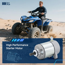 BDELI starter installed on a Honda Rancher demonstrating proper fit