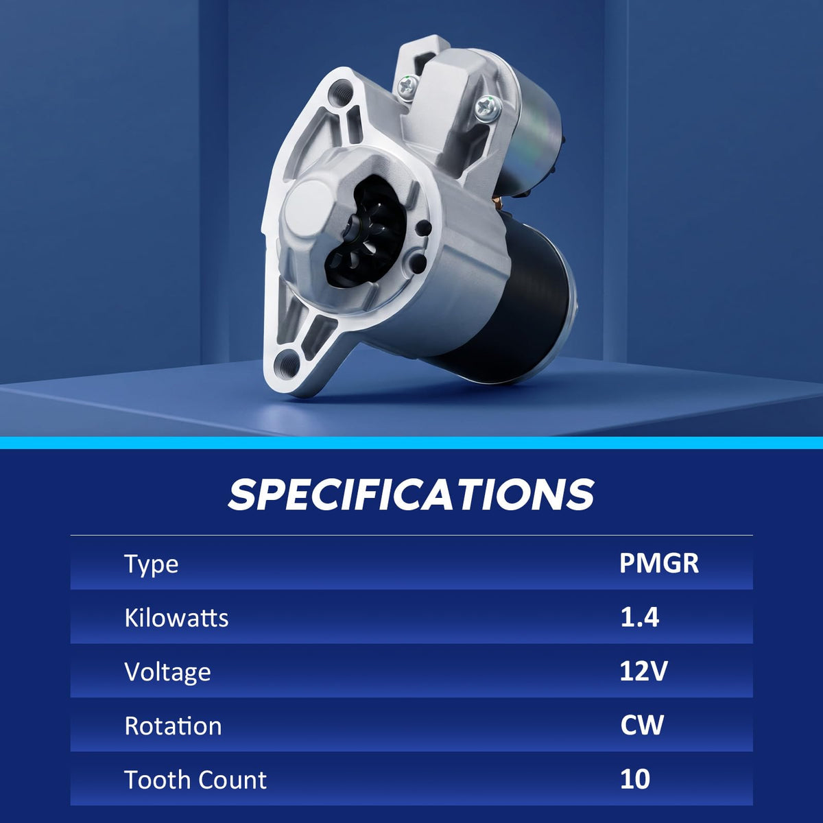 BDELI starter label and spec plate showing model numbers and verification benefit