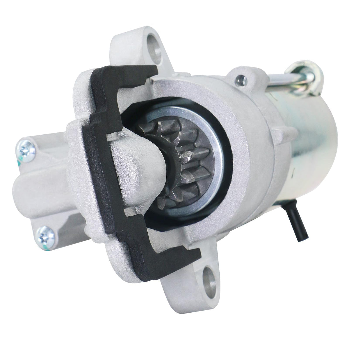 BDELI starter installed in engine bay demonstrating direct-fit replacement and ease