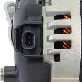 BDELI alternator terminal and pulley detail demonstrating durable construction and smooth rotation