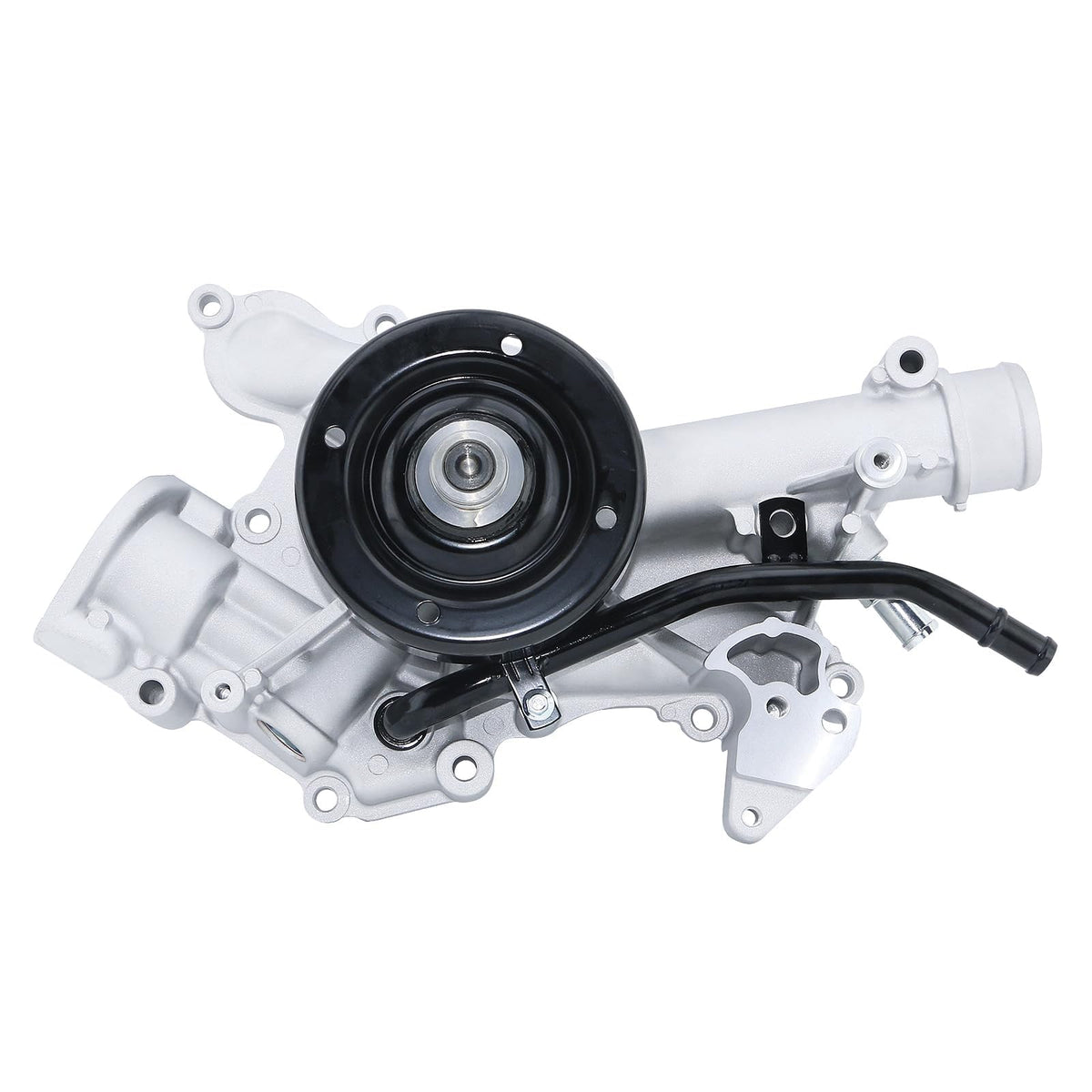 BDELI water pump installed on 5.7L engine illustrating correct fit and alignment
