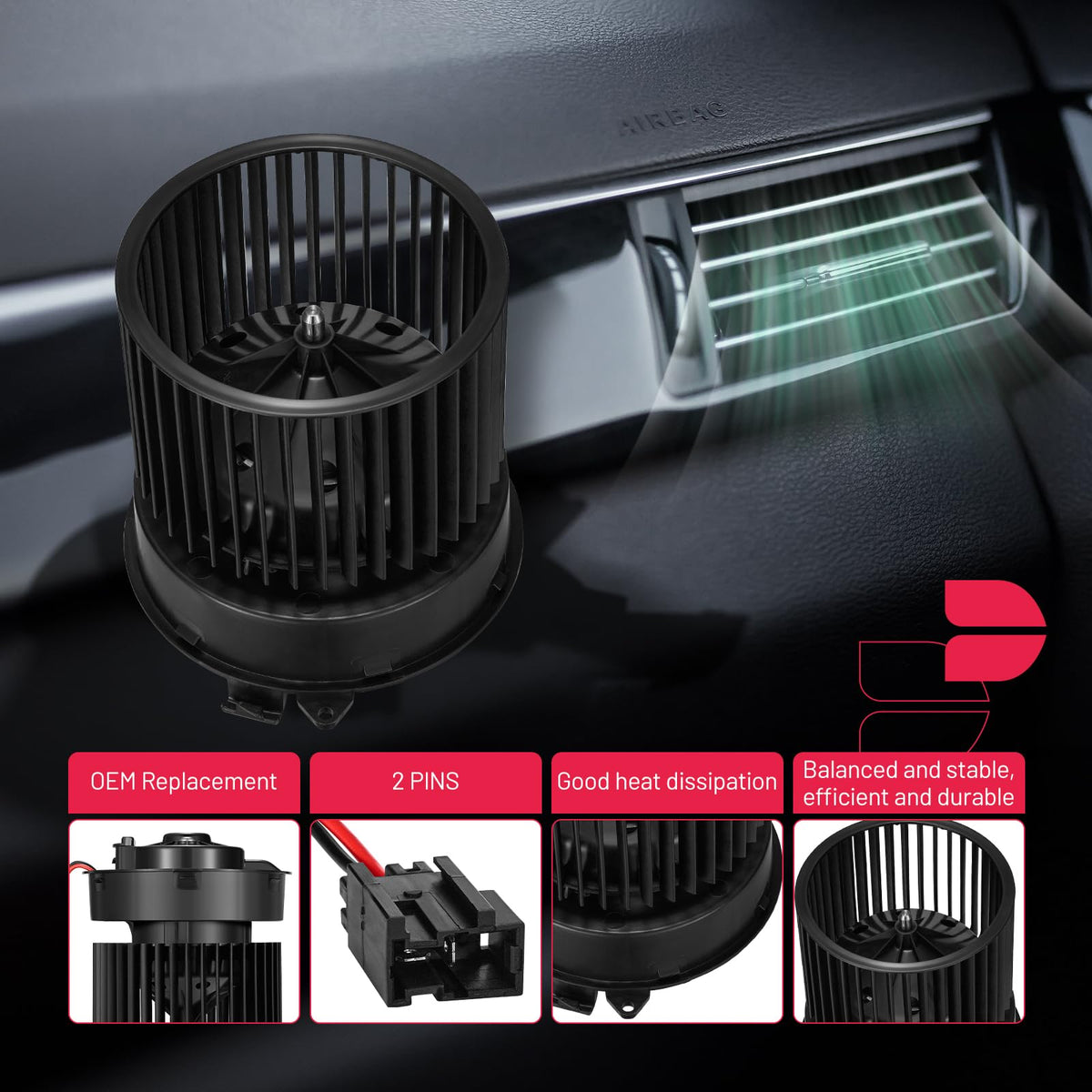 BDFHYK motor housing side showing durable construction and stability