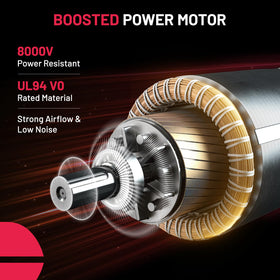 BDFHYK blower motor mounted in housing to illustrate correct in-vehicle placement