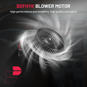 BDFHYK blower motor during vehicle installation demonstrating simple DIY replacement