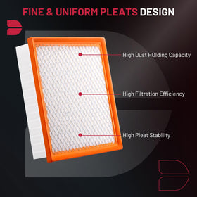 BDFHYK cabin air filter pleats and frame close-up for cleaner cabin air