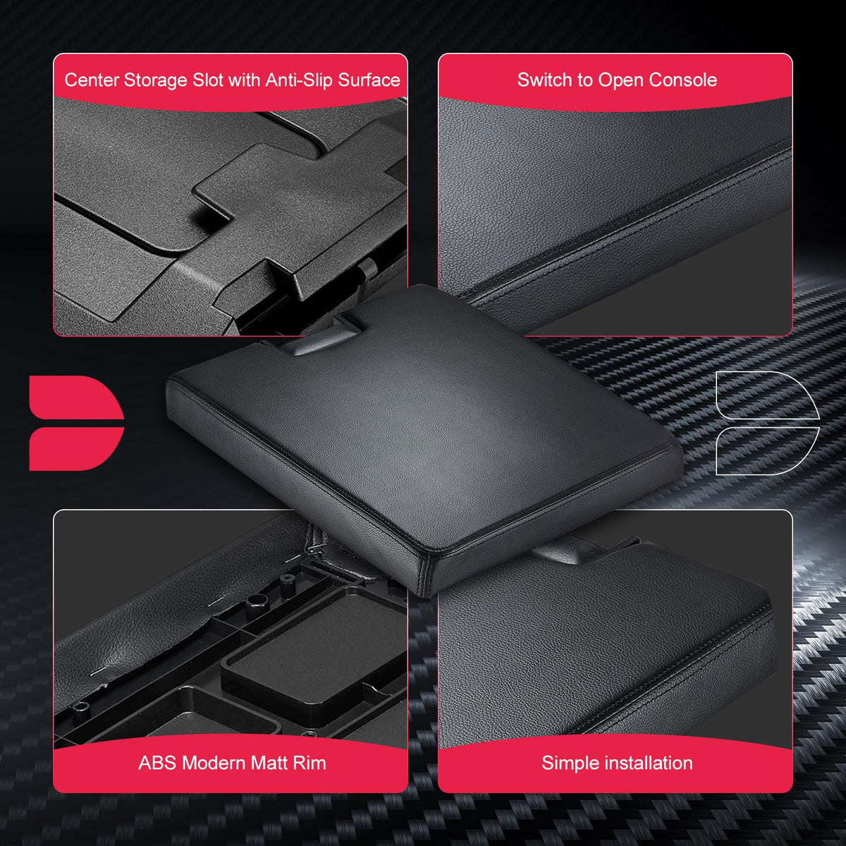 BDFHYK installed lid inside Chevy Silverado showing improved comfort benefit