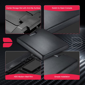 BDFHYK installed lid inside Chevy Silverado showing improved comfort benefit