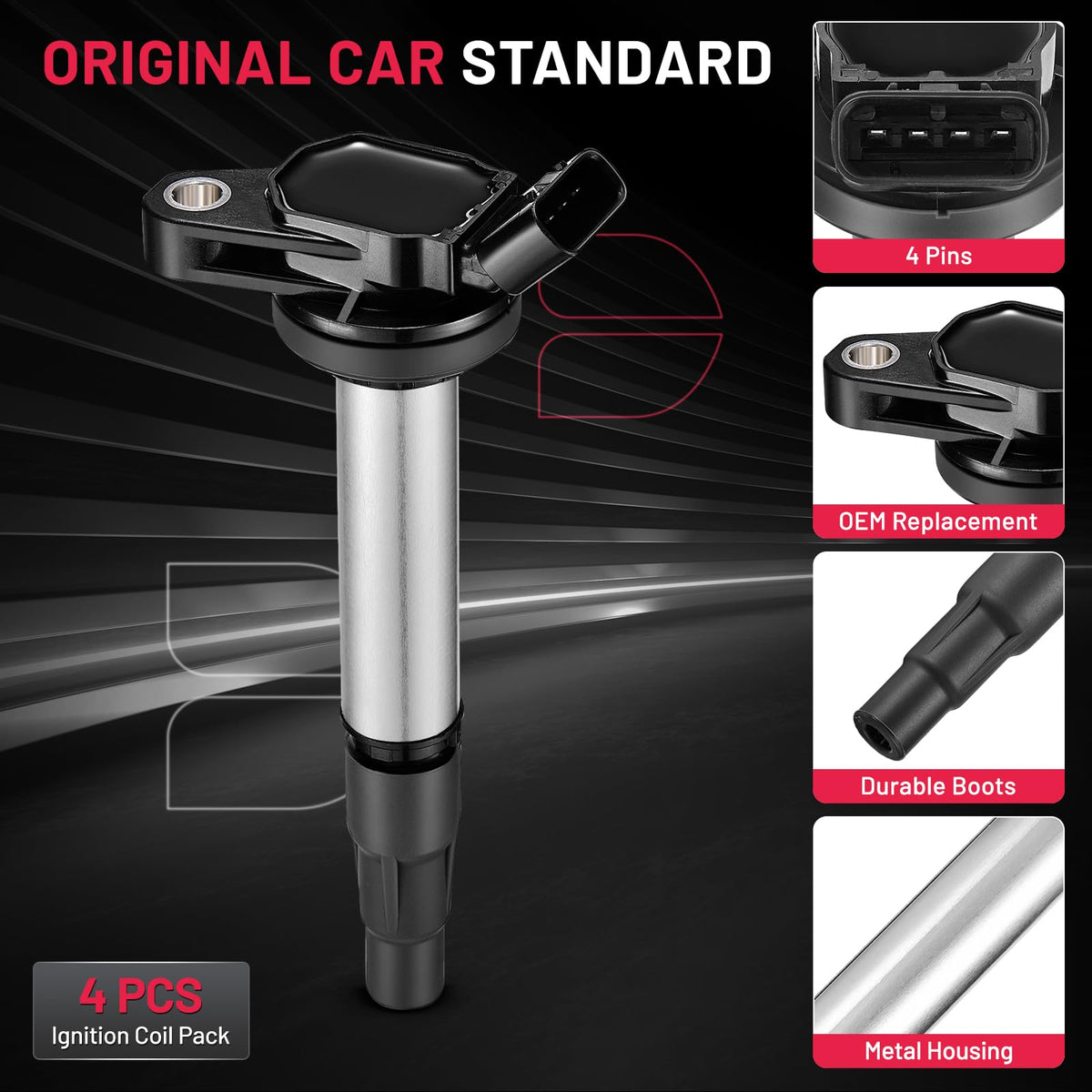 BDFHYK coil pack installed on engine demonstrating straightforward fitment