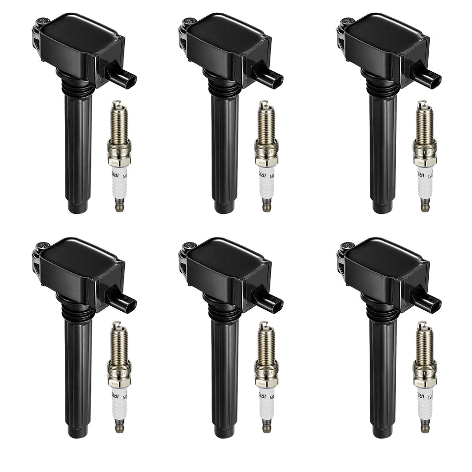 BDFHYK front packaging showing six coil packs and plugs, clear fitment benefit