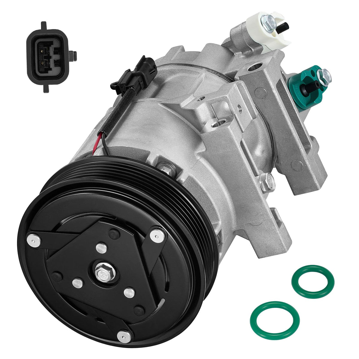 BDFHYK compressor front view showing mounting points and direct-fit design for accurate replacement