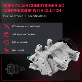 BDFHYK compressor installed in engine bay demonstrating direct-fit installation and restored cooling benefit
