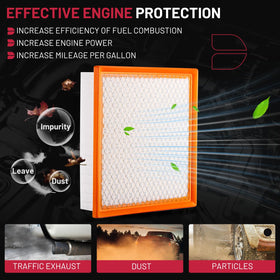 BDFHYK engine air filter pleated media close-up for improved airflow protection
