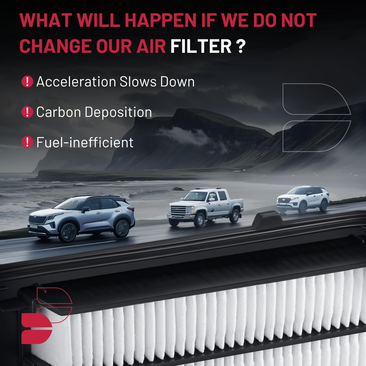 BDFHYK filters in car cabin dashboard view showing improved-air comfort benefit