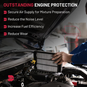 BDFHYK filters installed in engine housing showing easy-install benefit