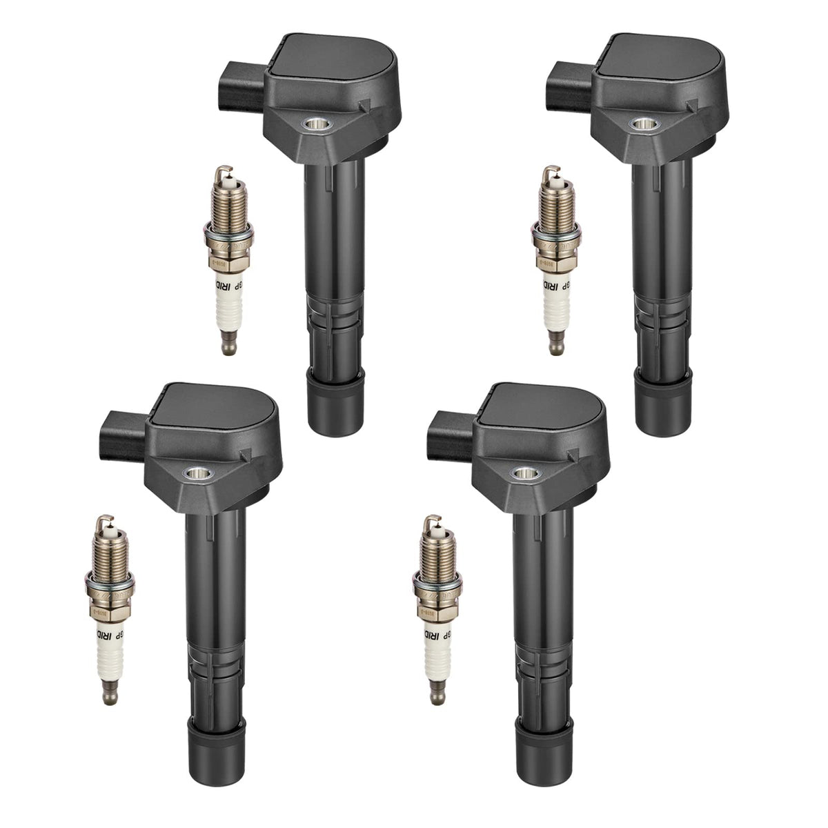 BDFHYK front packaging showing coil pack and spark plug set, clear part ID benefits fitment
