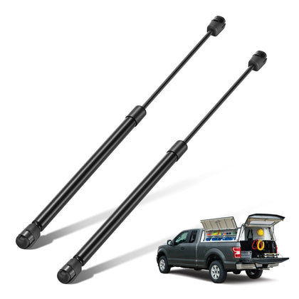 BDFHYK front view of packaged gas struts showing included pair and protection, clear fit guidance