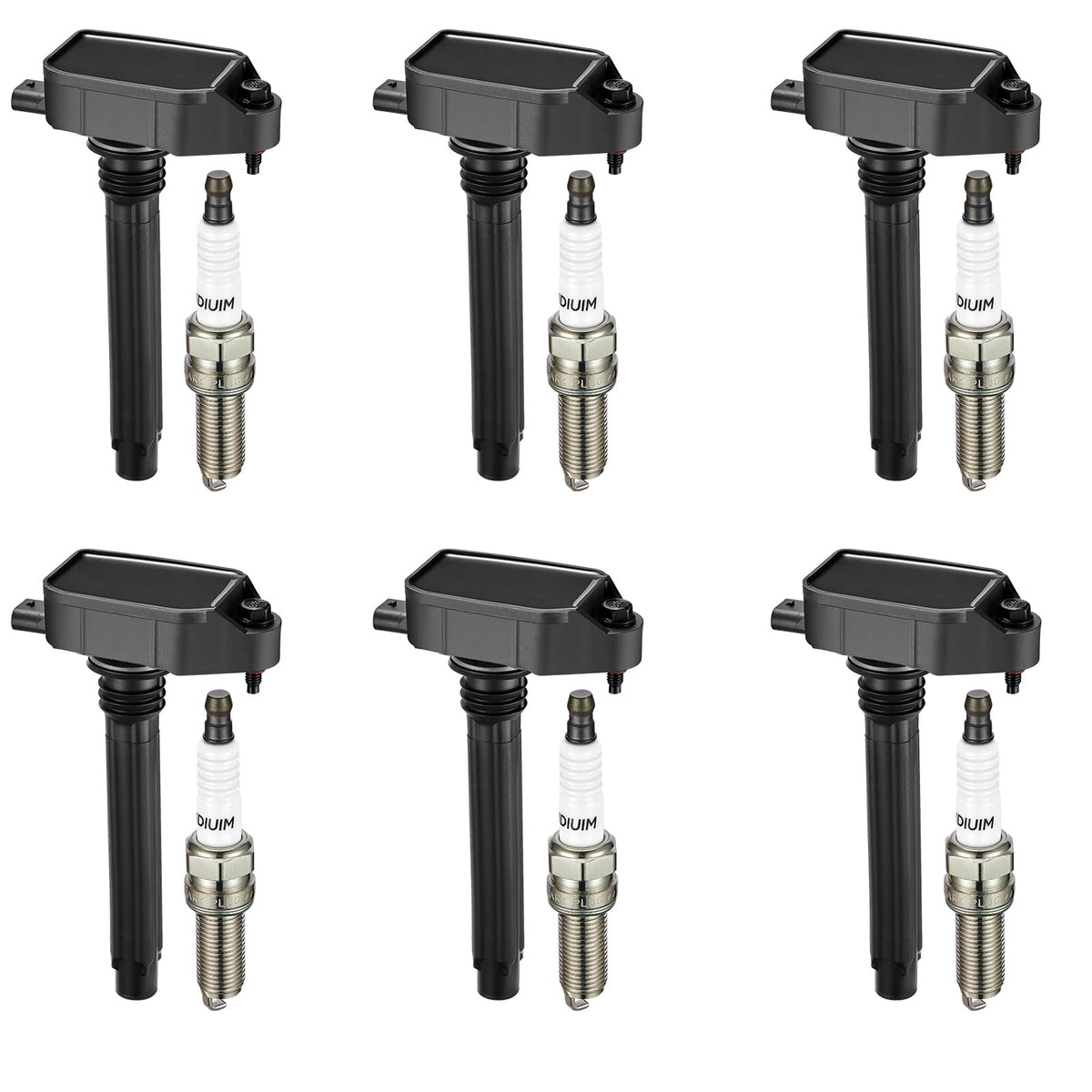 BDFHYK front packaging showing six coils and six plugs, ensures complete replacement