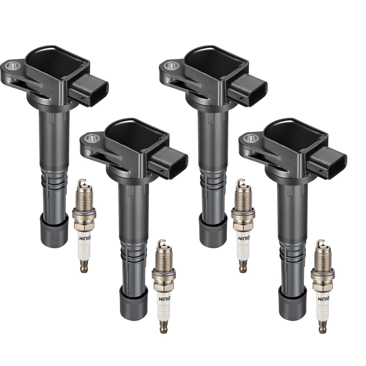 BDFHYK front packaging showing full 4-coil and 4-plug kit for easy replacement