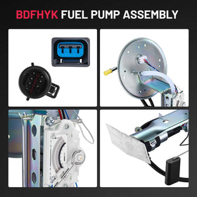 BDFHYK close-up of built-in filter element, protects pump and fuel lines
