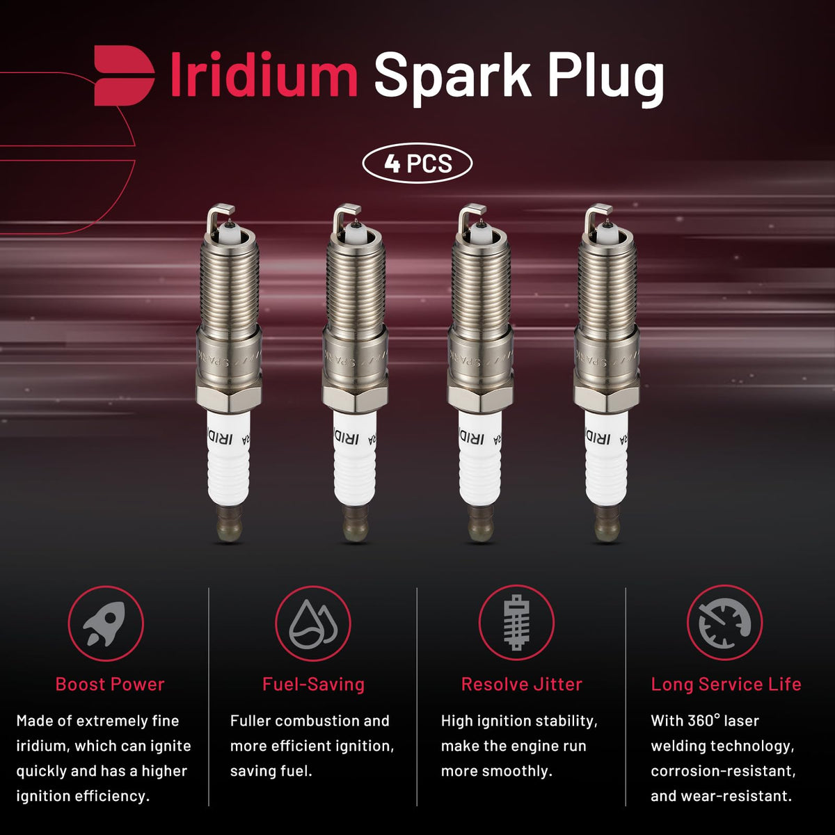 BDFHYK spark plug installed in engine illustrating easy direct-swap convenience