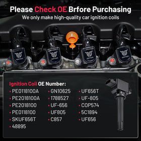 BDFHYK coil label with OE numbers visible aiding buyers to match proper part
