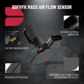 BDFHYK installed in engine bay demonstrating restored airflow readings benefit