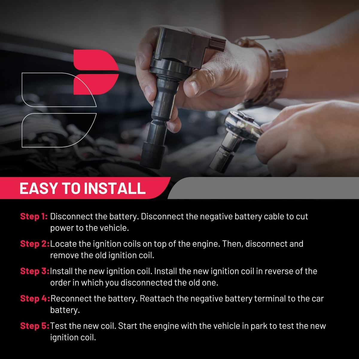 BDFHYK packaging box with instructions showing complete kit and easy installation