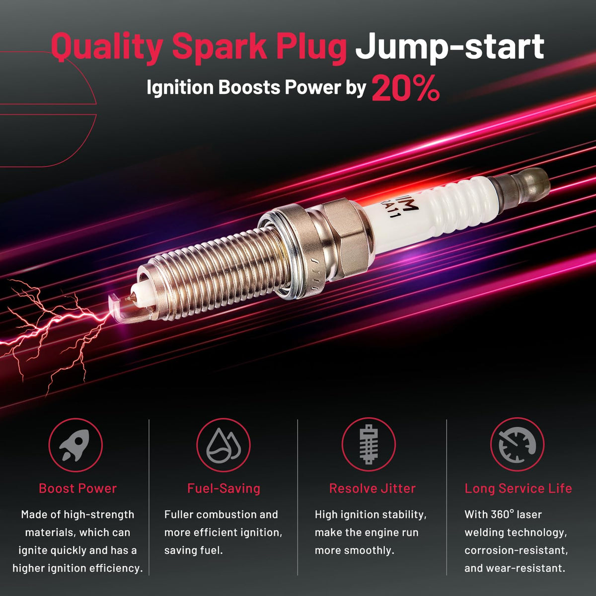 BDFHYK spark plugs and coils side-by-side to verify matched set and compatibility