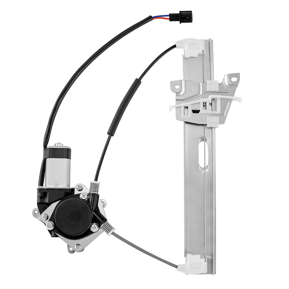 BDFHYK front view of rear left regulator showing fitment and mounting points, assures correct replacement