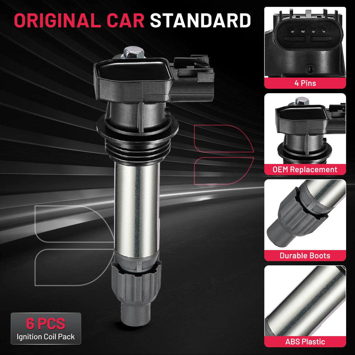 BDFHYK coil connected to spark plug showing secure connector benefit reliable electrical contact