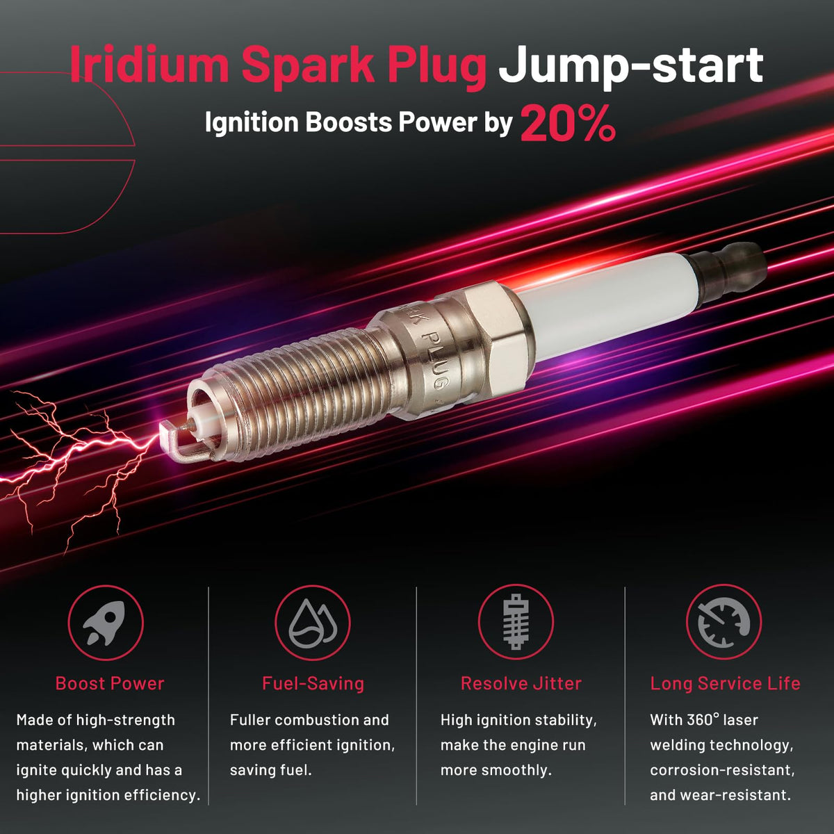 BDFHYK spark plug electrode detail illustrating precise ignition