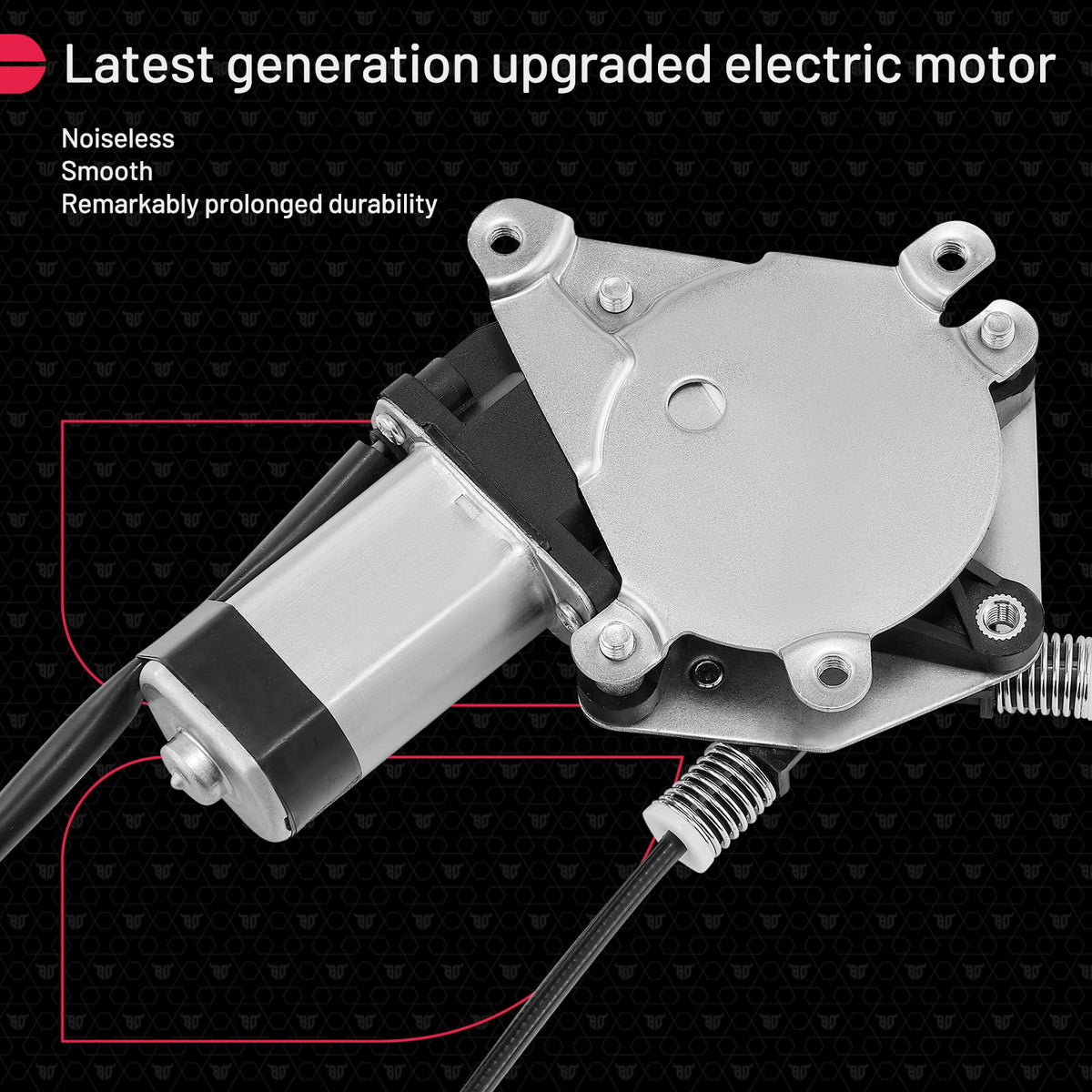 BDFHYK tension spring close-up demonstrating anti-binding design for smoother operation